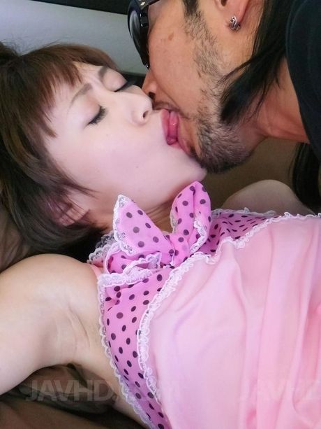 Akina Hara Asian licks and sucks dick she gets in dark cooshie